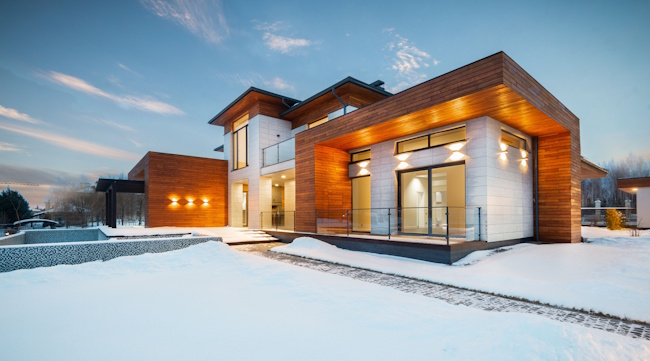 Haus im Winter